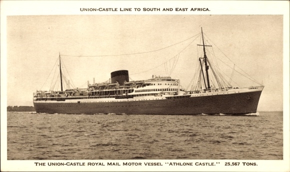 Ak-passagiersschip Athlone Castle, Union Castle Line UC