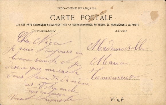 Postcard Dap Cau Tonkin Vietnam, Artillery Barracks