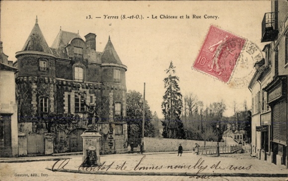 Ak Yerres-Essonne, Kasteel, Rue Concy