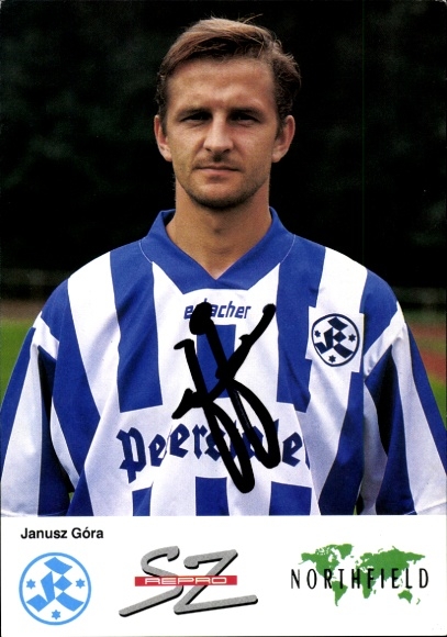 Autograph card footballer Janusz Góra, Stuttgarter Kickers, autograph
