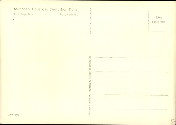 Artist PC Bayerlein, Fritz, Kallmünz Castle, HDK 503