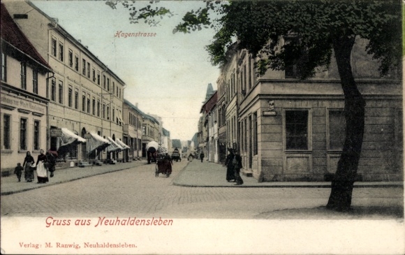 Postcard Neuhaldensleben Haldensleben Börde, Hagenstrasse