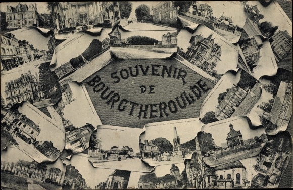 Postcard Bourgtheroulde Eure, cityscapes, monument, square, church