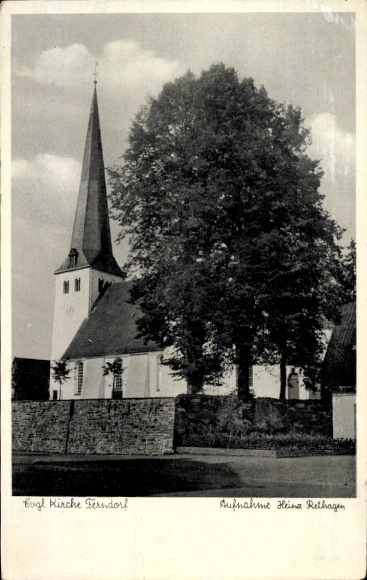 Postcard Ferndorf Kreuztal in Westphalia, Evangelical Church