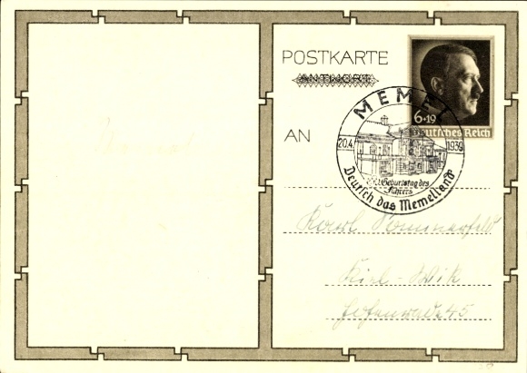 Postal stationery Postcard Führer and Reich Chancellor Adolf Hitler, well-wishers, BDM