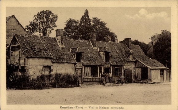 Ak Conches en Ouche Eure, Vieille Maison normande