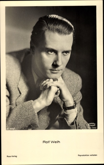 Postcard Actor Rolf Weih, Portrait, Ross 3322/1