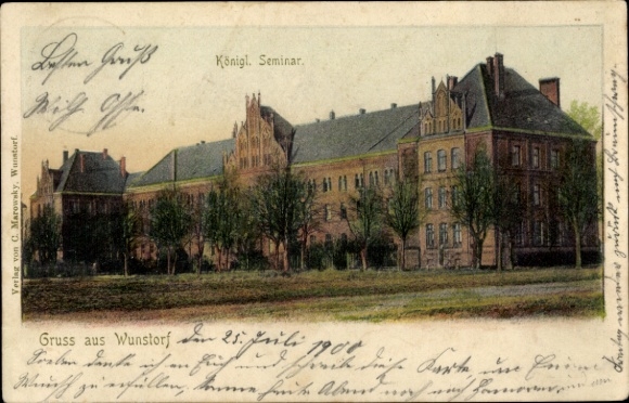 Postcard Wunstorf in Lower Saxony, Royal Seminary