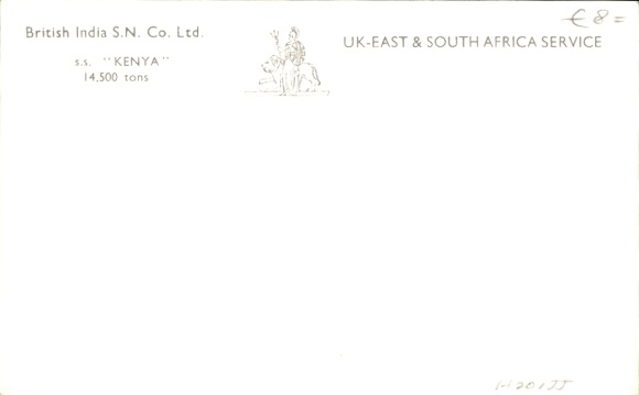 Foto Dampfer Kenya, British India Steam Navigation Company