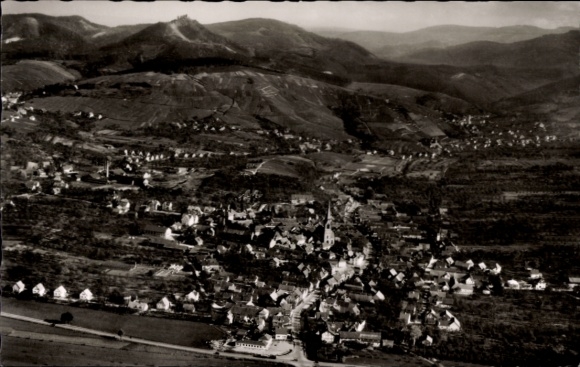 Postcard Steinbach Bühl in Baden Black Forest, aerial photograph