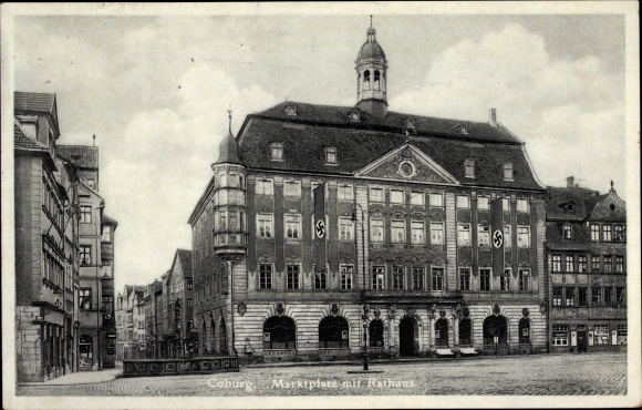 KP Coburg w Górnej Frankonii, rynek, ratusz