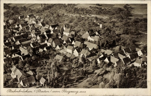 Postcard Railway bridges in Kraichtal Baden, aerial photograph