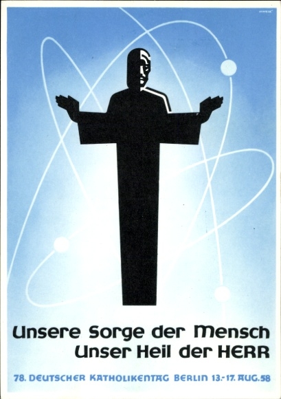 Postcard Berlin Charlottenburg, 78th German Catholic Congress 1958