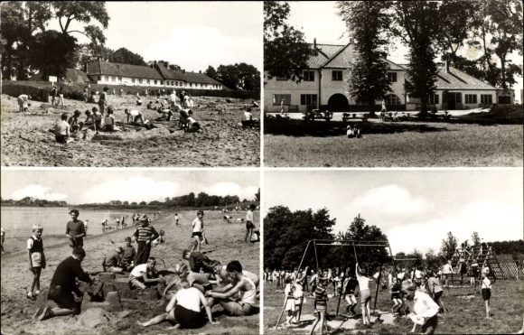 Ansichtkaart Hamburg Wilhelmsburg Moorwerder, openluchtschool, schoolherberg