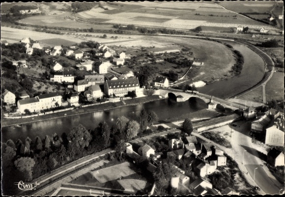 Postcard Echternacherbrück in the Eifel, aerial photo