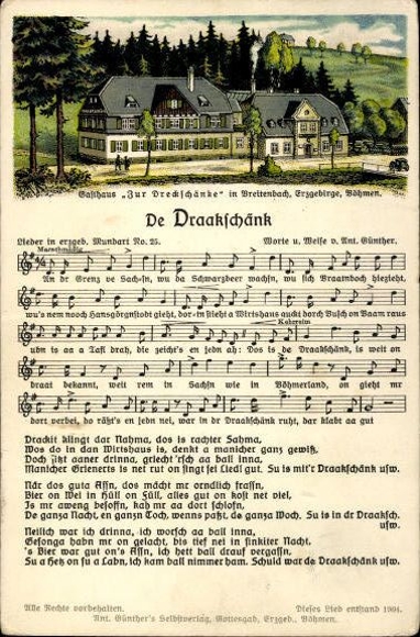 30 song cards, Anton Günther
