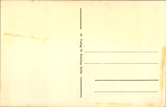 Postcard body in the district of Harburg, Unter den Linden, main street, gymnastics and sports club