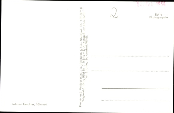 Postcard Täferrot near Schwäbisch Gmünd, Swabian Alb