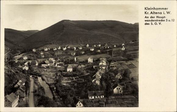 Ak Kleinhammer Werdohl im Märkischen Sauerlandkreis, An der Hauptwanderstrecke 5 umd 12 der S.G.V.