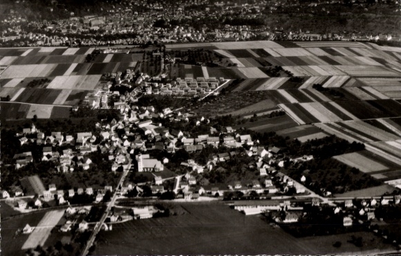 Postcard Straßdorf Schwäbisch Gmünd in Württemberg, aerial photograph