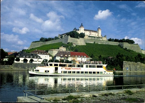 PC Würzburg am Main Lower Franconia, general view, salon steamer city of Würzburg