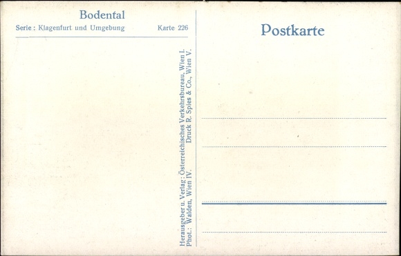 Postcard Bodental Carinthia, partial view