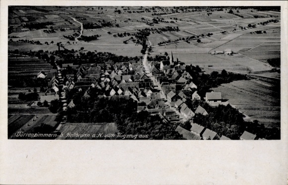 Postcard Dürrenzimmern Brackenheim an der Zaber Württemberg, aerial photo