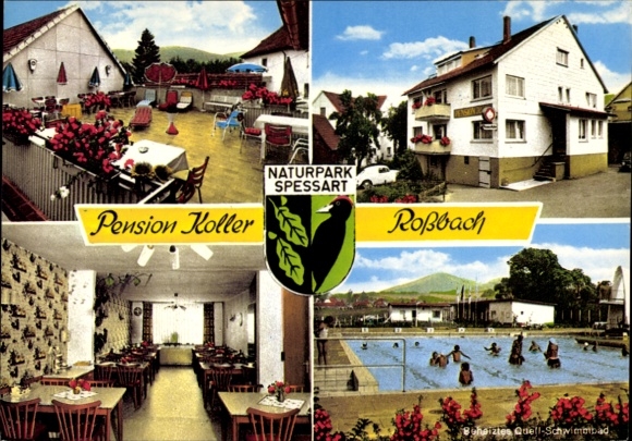 PC Roßbach Biebergemünd in Hesse, Pension Koller, swimming pool