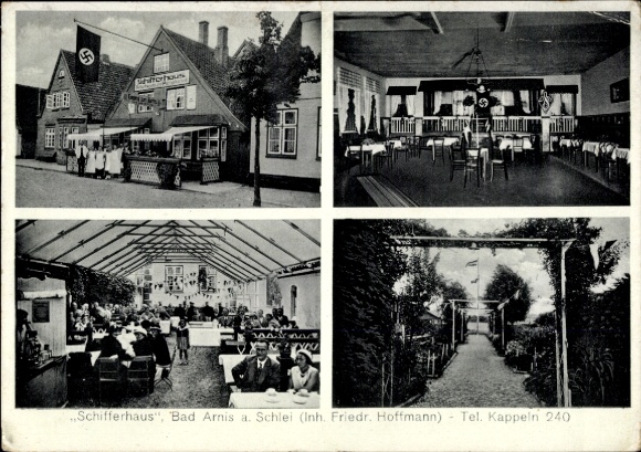 Ak Bad Arnis an der Schlei, Gastwirtschaft Schifferhaus, Saal