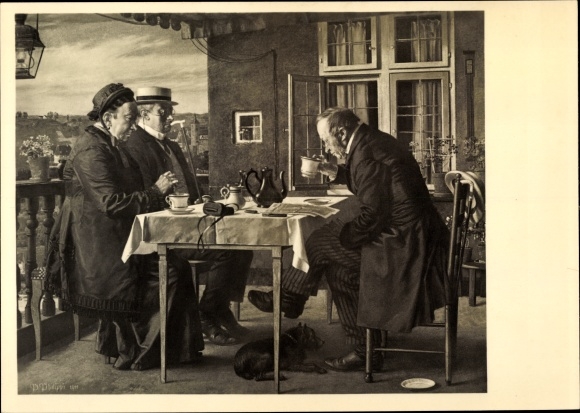 Artist PC Philippi, Peter, In the summer freshness, HDK 572, coffee on the terrace