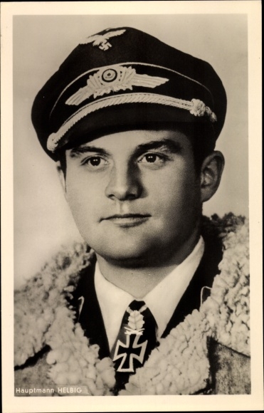 PC Hauptmann Joachim Helbig, officer in the Luftwaffe, recipient of the Knight&#39;s Cross