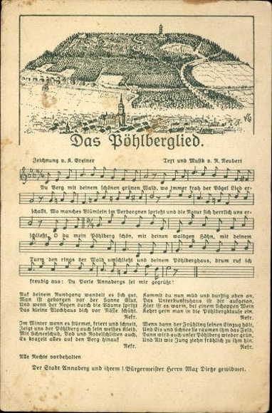 30 song cards, Anton Günther