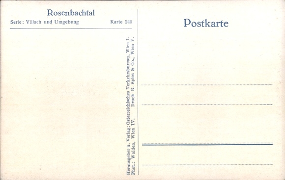 Postcard Carinthia, Rosenbachtal