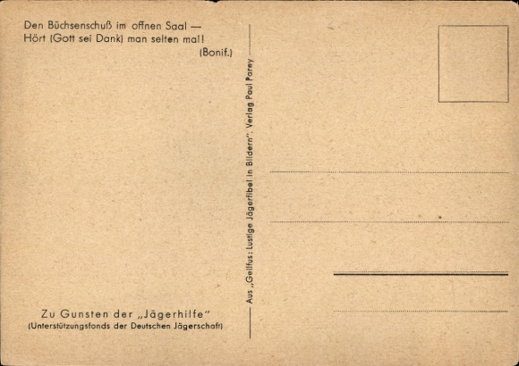 Artist Postcard Geilfus, H., Don't unload your gun until you get home, hunting humor