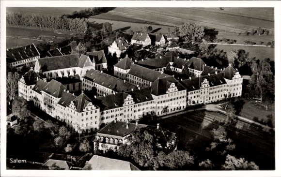 Postcard Salem in the Bodenseekreis Baden Württemberg, aerial photograph