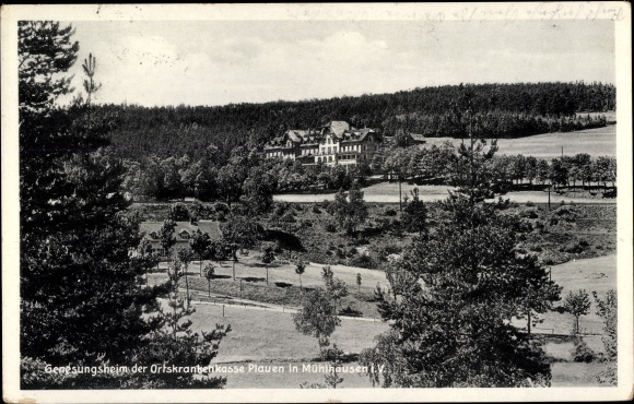 Postcard Mühlhausen Bad Elster Vogtland, convalescent home of the local health insurance company Plauen