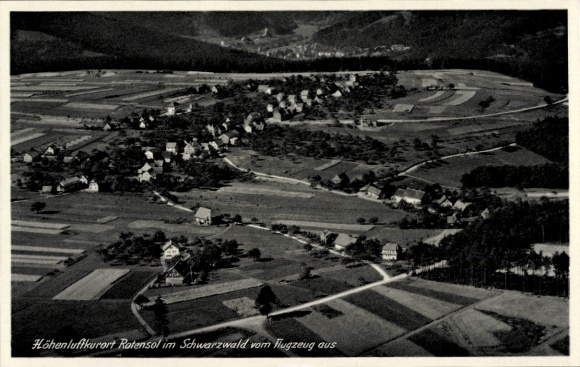 Postcard Rotensol Bad Herrenalb in the Black Forest, aerial photograph