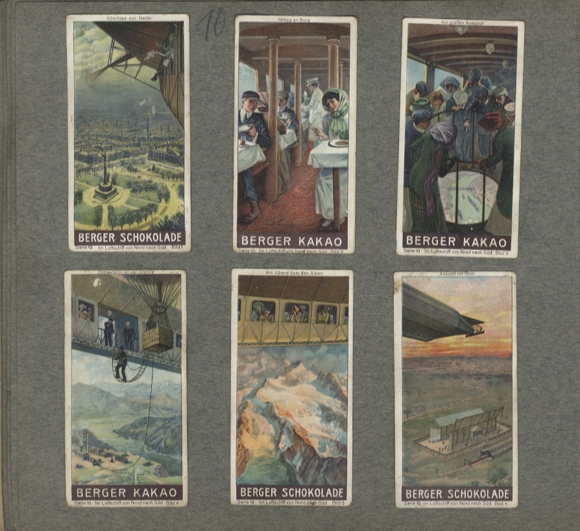 Berger advertising cards (machine format) collector's picture album Robert Berger chocolate factory, Pössneck 1