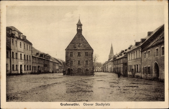 Ak Grafenwöhr in Bayern, Oberer Stadtplatz