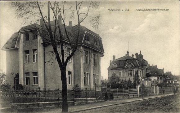 Ak Meerane in Saksen, Schwanefelderstrasse