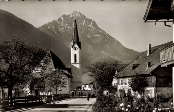 Postcard Piding in Berchtesgadener Land Upper Bavaria, Church