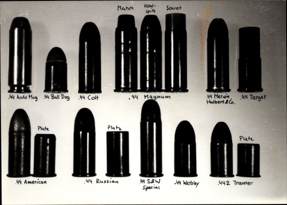 Photo Ammunition, Patronen .44 Auto Mag, Bull Dog, Colt, Magnum, Herwin Hublert &amp; Co., S&amp;W Special