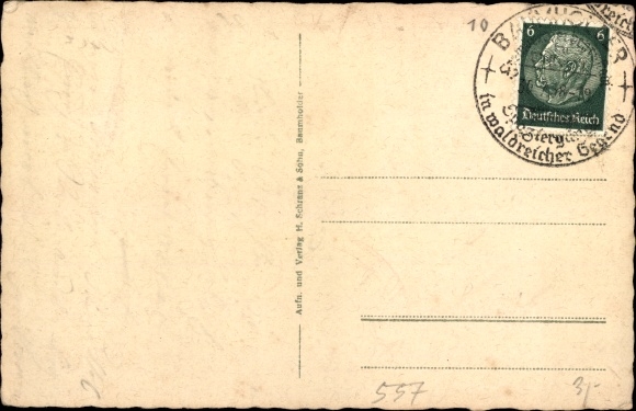 Postcard Baumholder in Westrich, general view