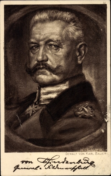 KP artystyczna Bauer, Karl, feldmarszałek Paul von Hindenburg, portret