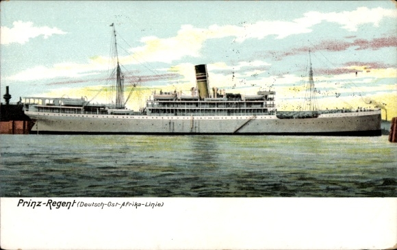 Picture steamer Prinzregent, German East Africa Line, DOAL