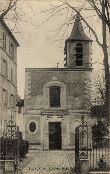 Ak Amiens Somme, Kirche, Eingangstor, Bäume,  