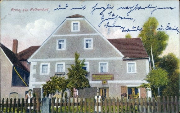 Ak Rathendorf Narsdorf Geithain in Sachsen, Blick auf eine Handlung