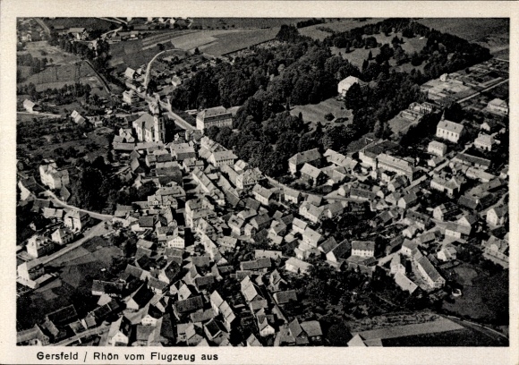 Ak Gersfeld in der Rhön Hessen, Fliegeraufnahme