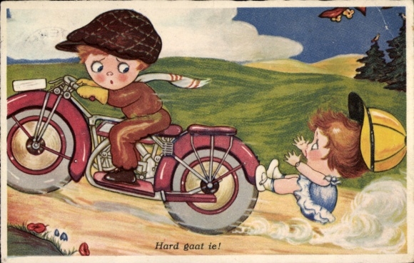 Postcard Girl falls from motorcycle