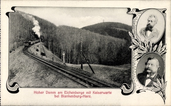 Ak Blankenburg am Harz, Hoher Damm, Eichenberg, Kaiserwarte